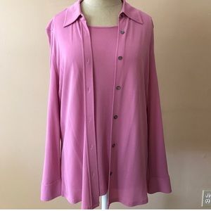 Doncaster Orchid Pink Sleeveless Shell & Matching Blouse